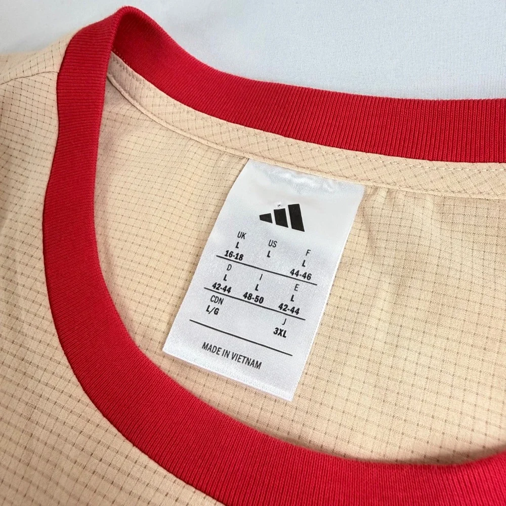 Adidas Basketball Tank Top Tan Red ClimaCool Ripstop Jersey AG6161 Mens Large